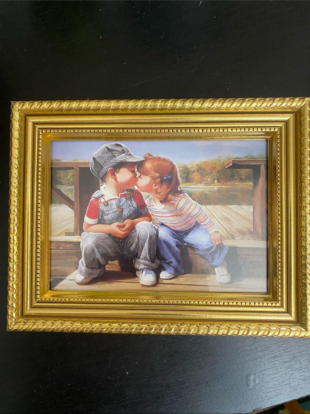 Pemberton & Oakes "First Kiss" Lithograph by Donald Zolan Framed 1993
